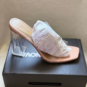 Fashion Nova Clear Nude Heels with Sophisticated Style